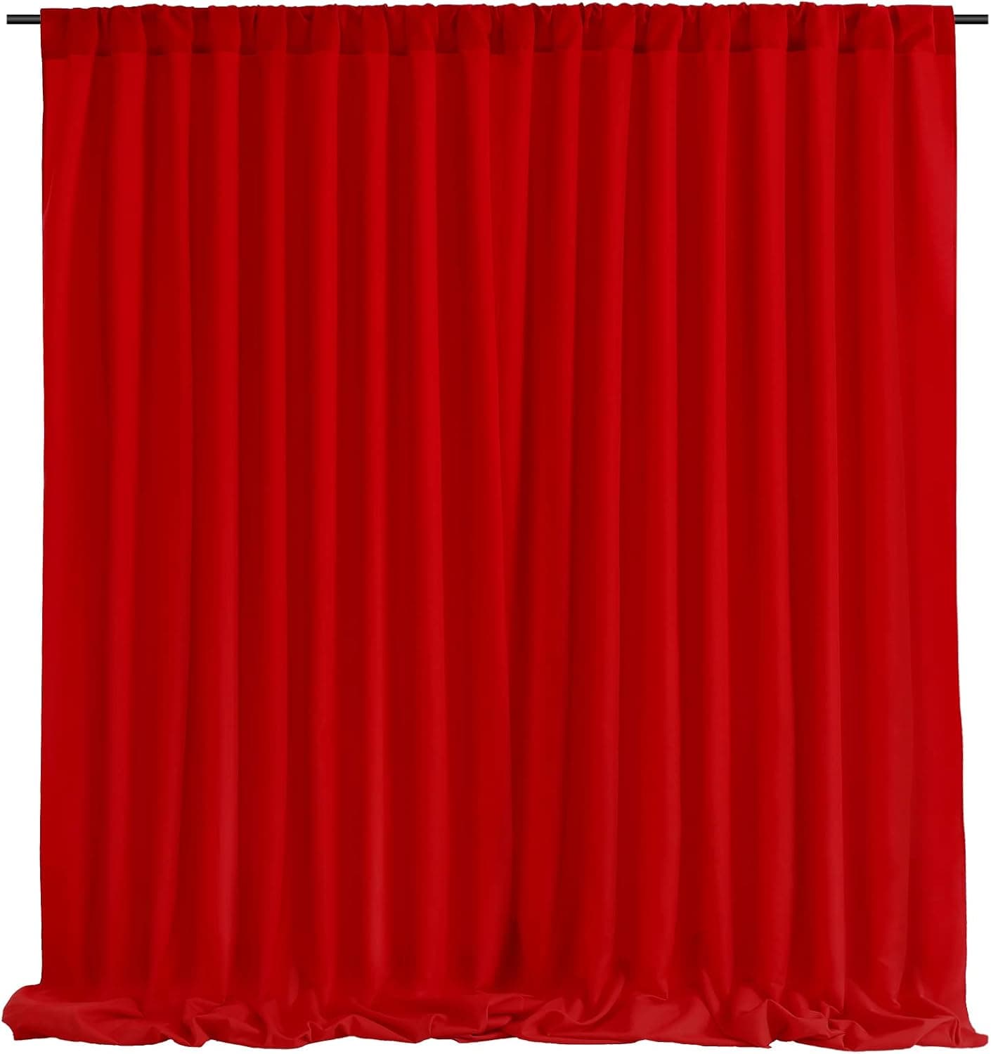 Curtains - Red Polyester — rental product photo