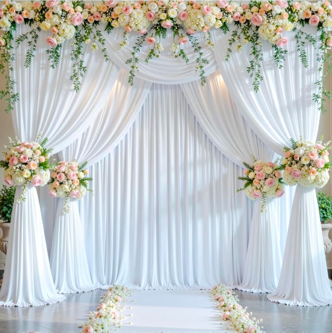 Drape - Curtains white — rental product photo