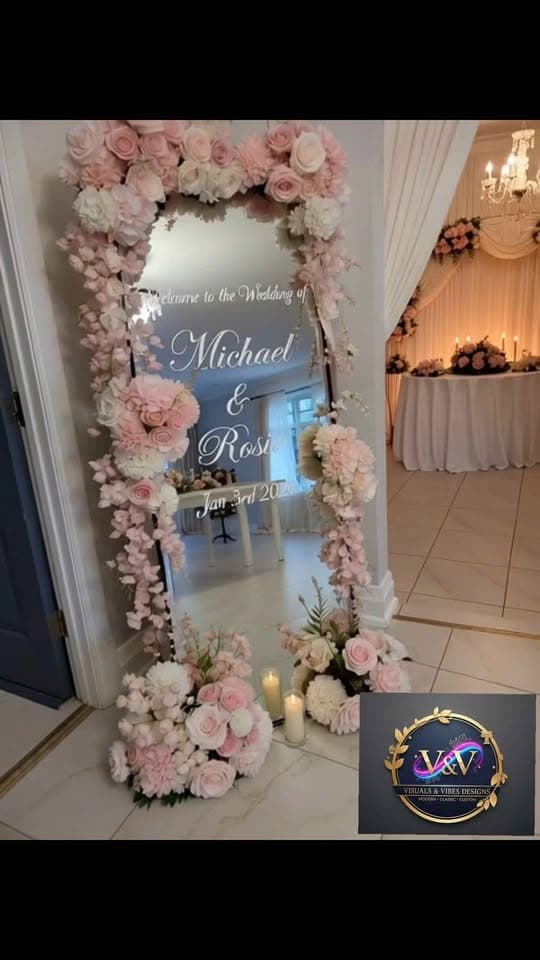 Mirror- Standing Black frame — rental product photo