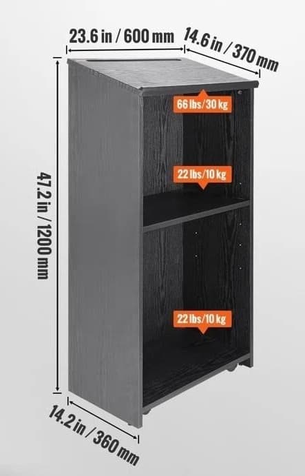 Podium Stand, 47 in Hostess Stand with 4 Rolling Wheels — rental product photo