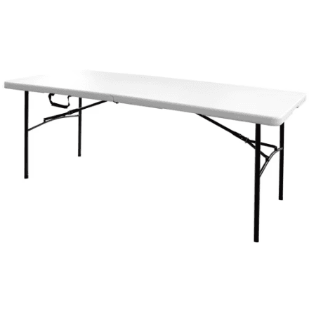 Table- 6ft white rectangular — rental product photo