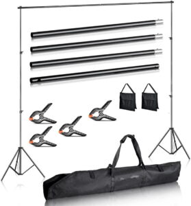 Photography 10' Wide x 8' FT High Background Stand with Carrying Bag